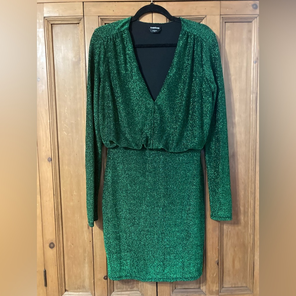 bebe Shimmer Party Dress